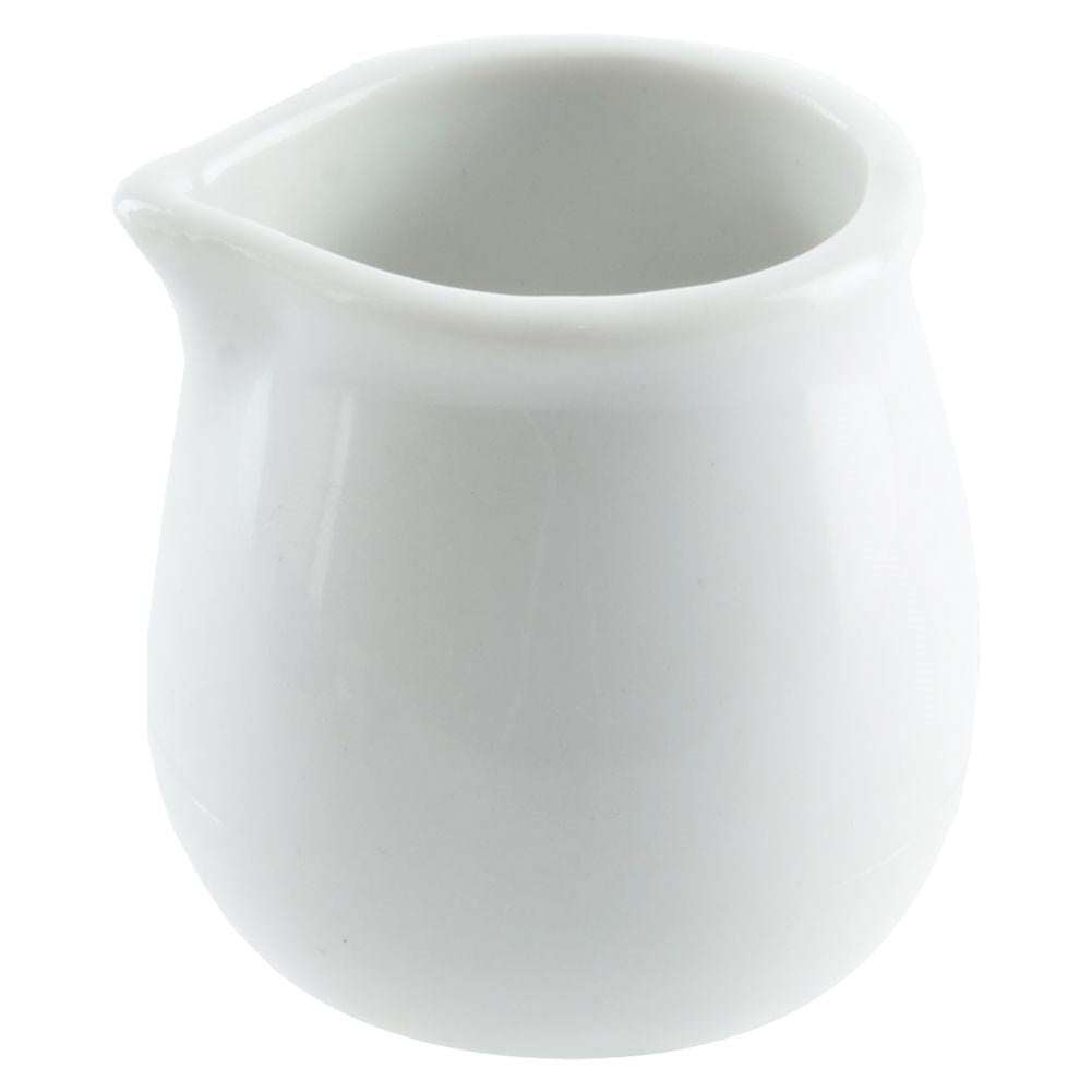 Porcelain jug with practical spout for cream or milk