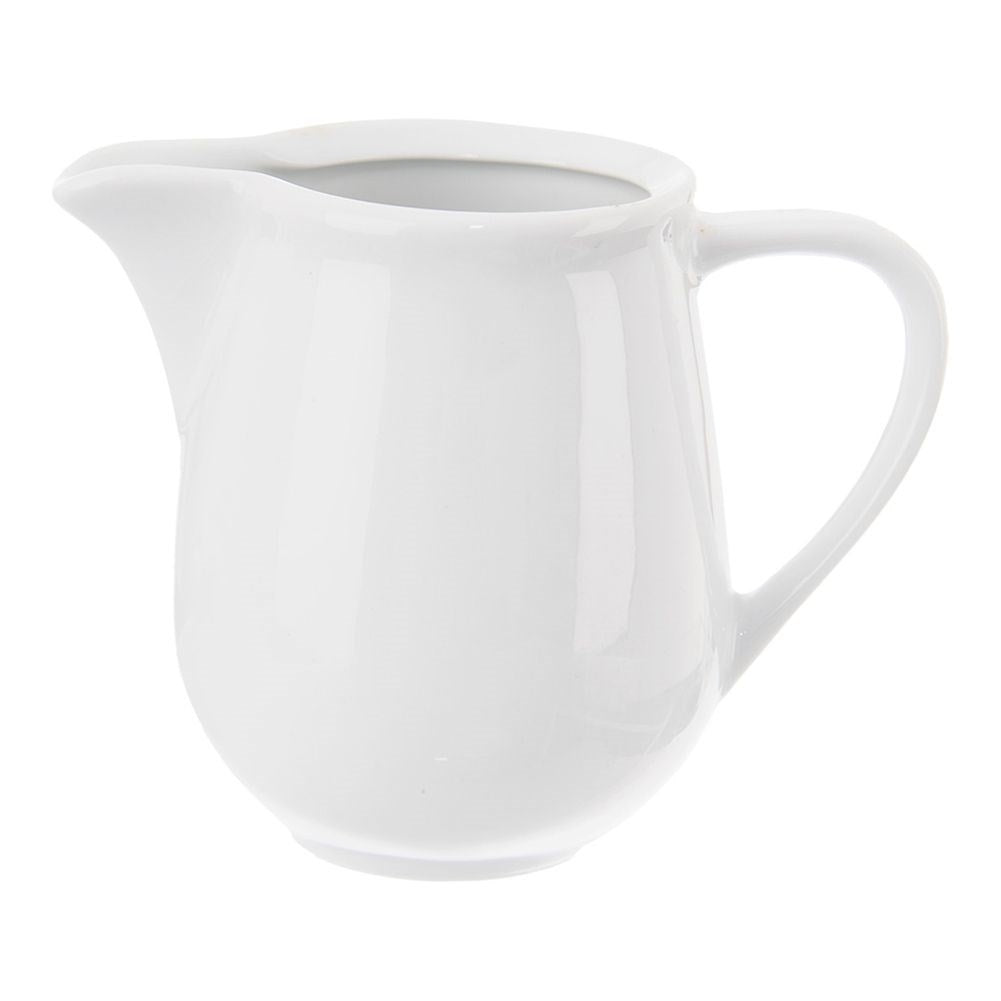 Porcelain milk jug with handle and practical spout