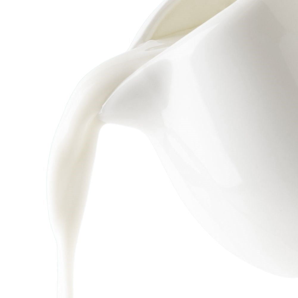 Porcelain milk jug with handle and practical spout