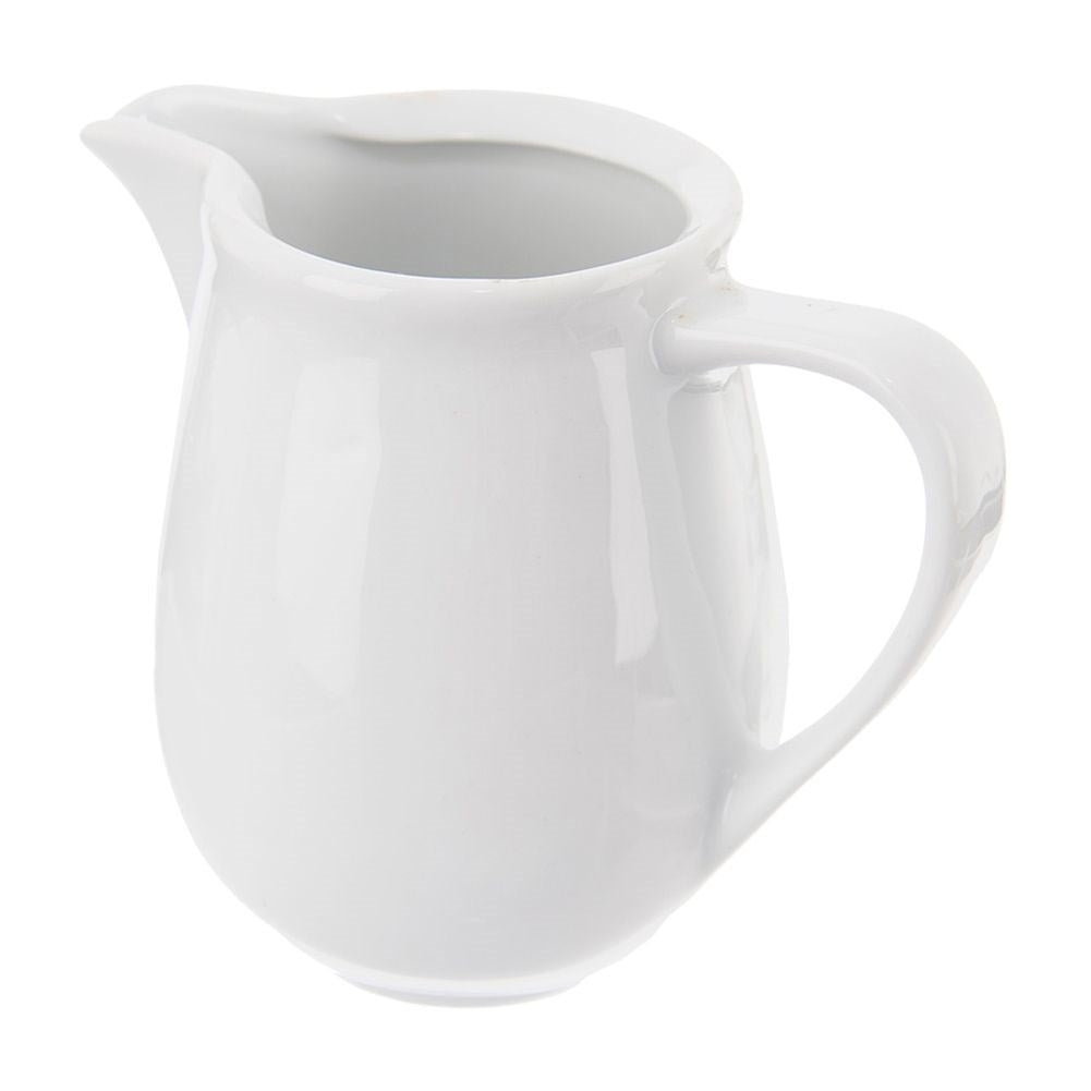 Porcelain milk jug with handle and practical spout