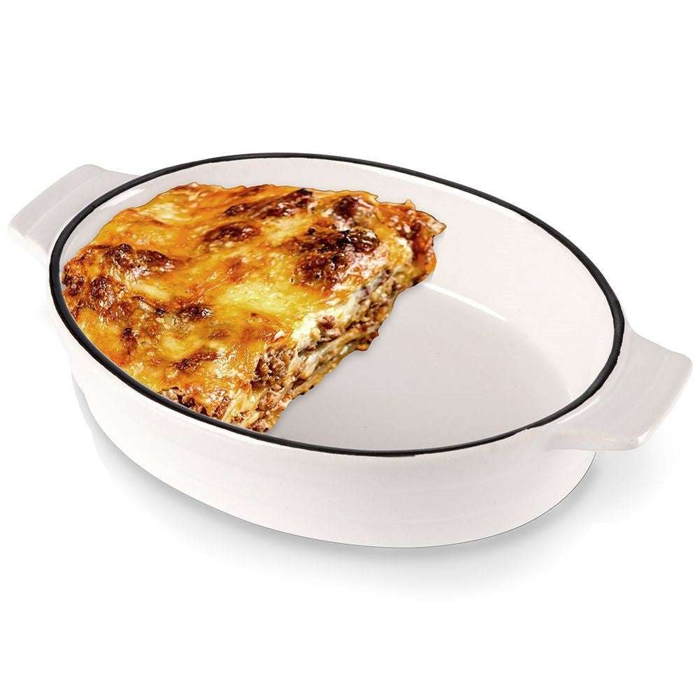 Porcelain oven dish for lasagna and gratin