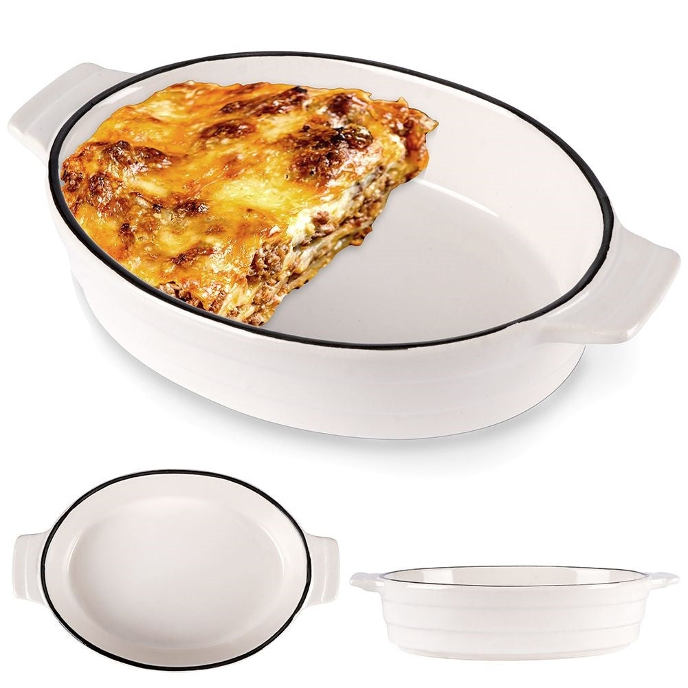 Porcelain oven dish for lasagna and gratin