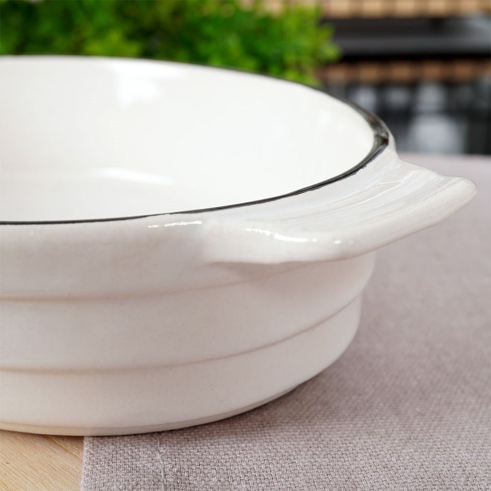 Porcelain oven dish for lasagna and gratin