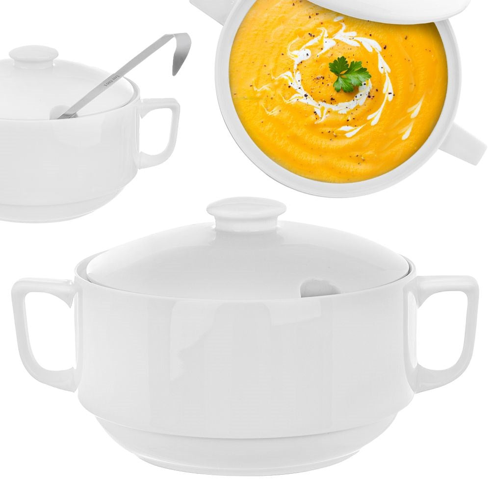Porcelain soup tureen with cover 2.9 l