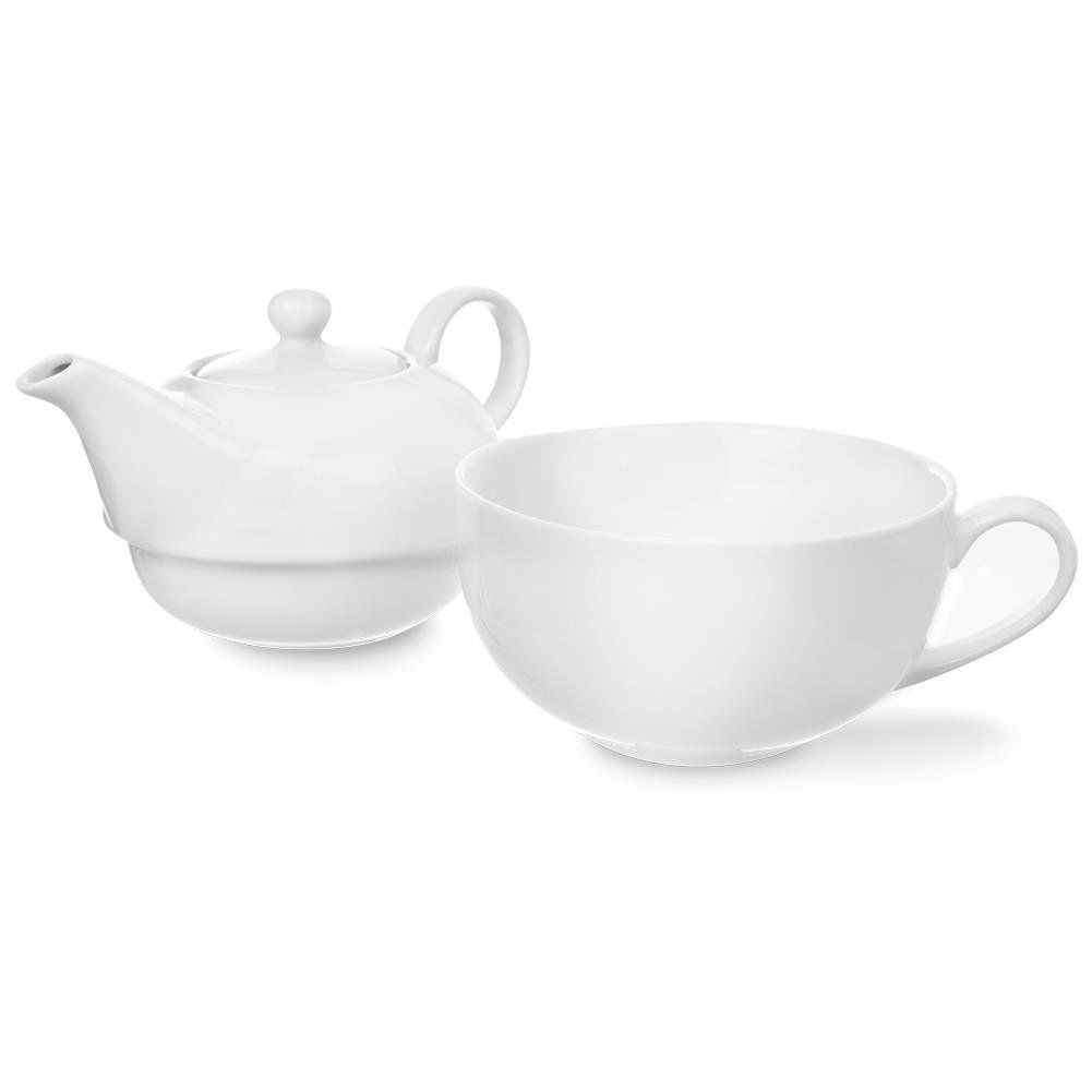 Porcelain teapot with cup - Elegant and practical