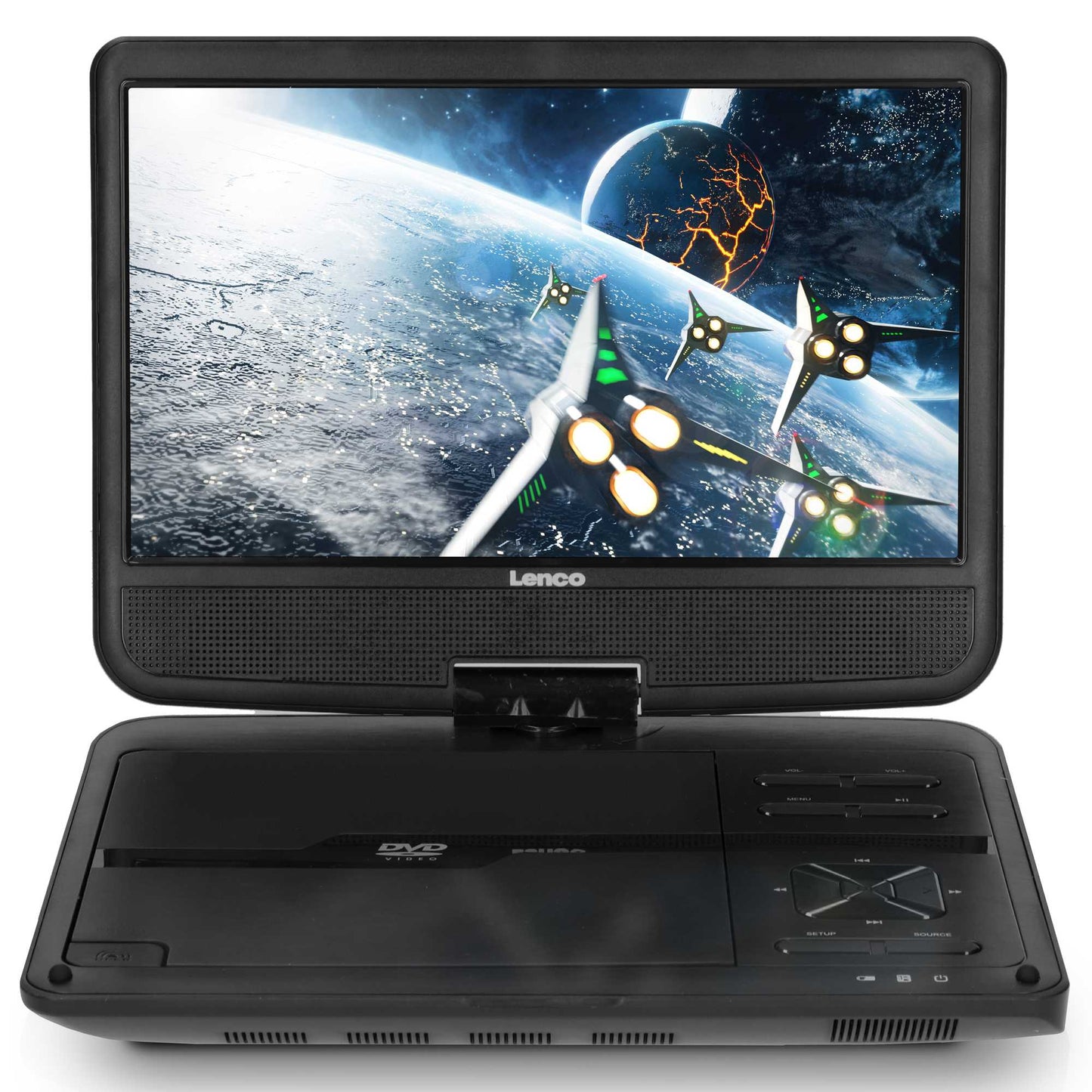 Portable 10" DVD Player with USB & Headphone Bracket