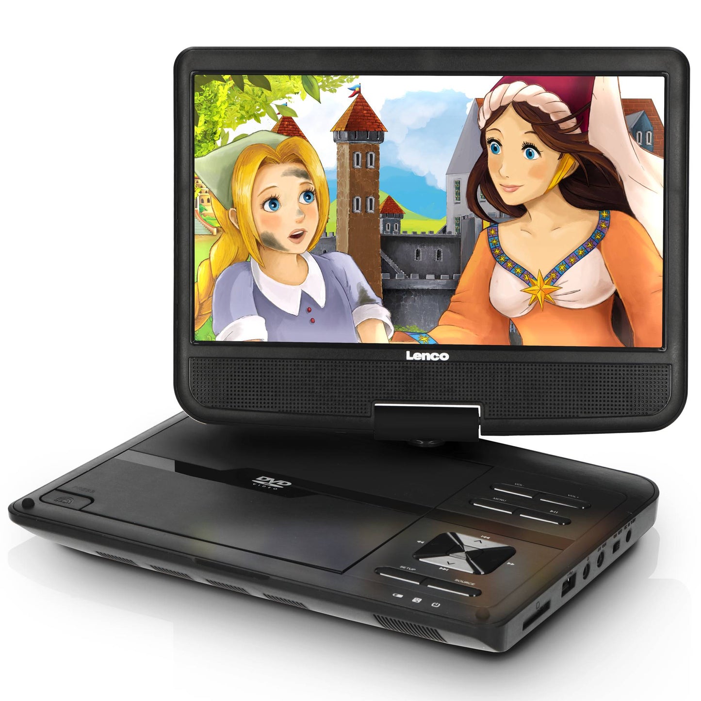 Portable 10" DVD Player with USB & Headphone Bracket