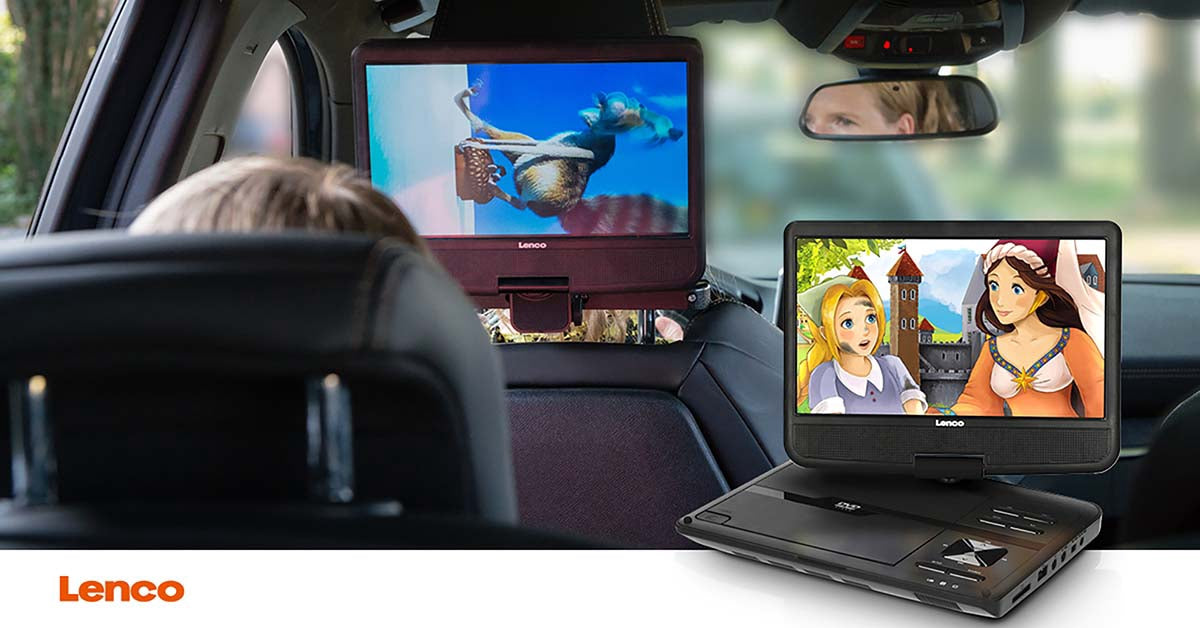 Portable 10" DVD Player with USB & Headphone Bracket
