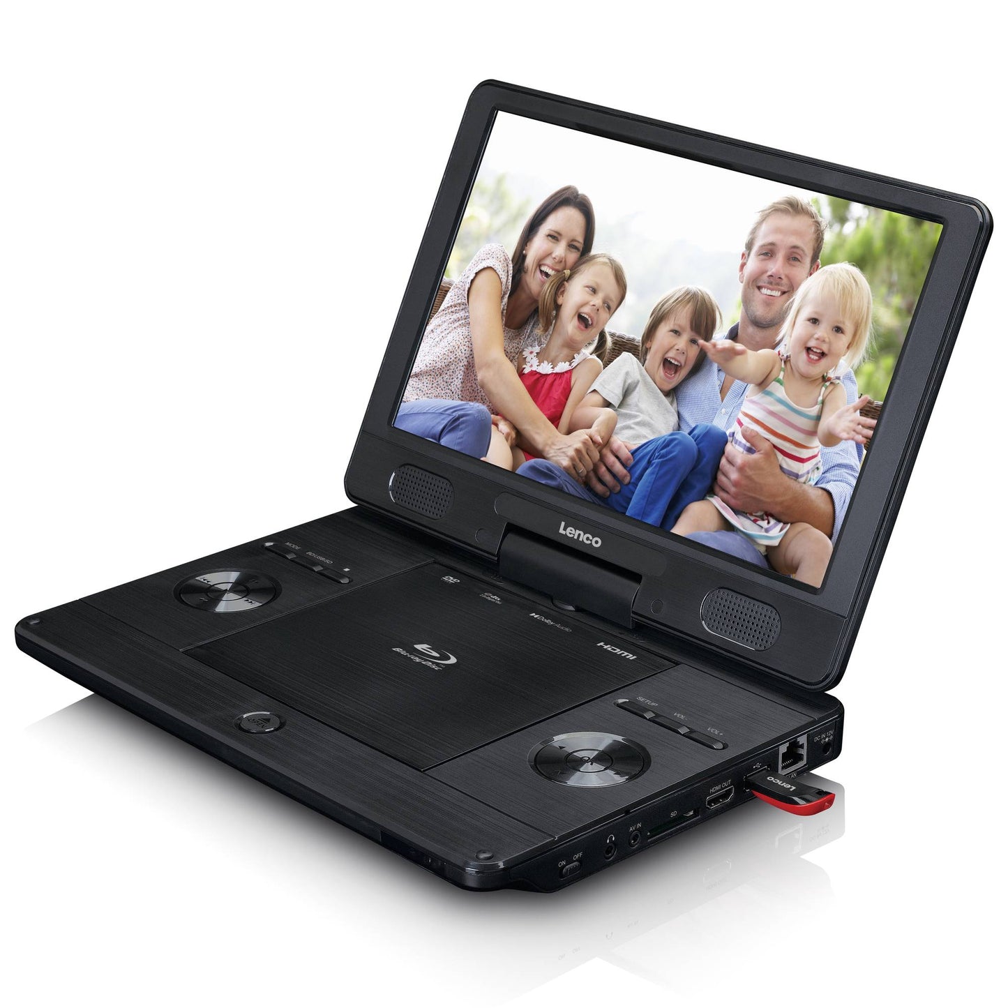 Portable 11.5" Blu-ray/DVD Player with USB & SD Slot