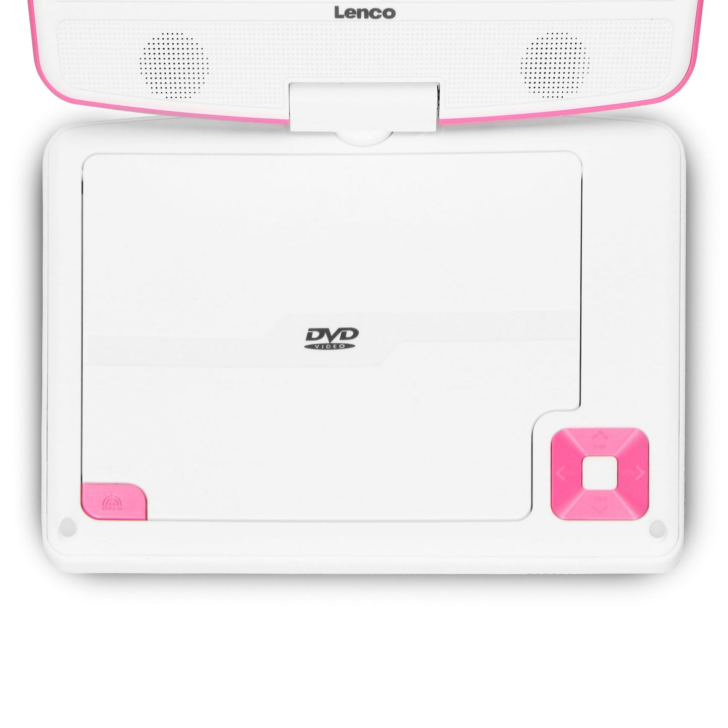 Portable 9" DVD player with USB headphones and mounting bracket Pink