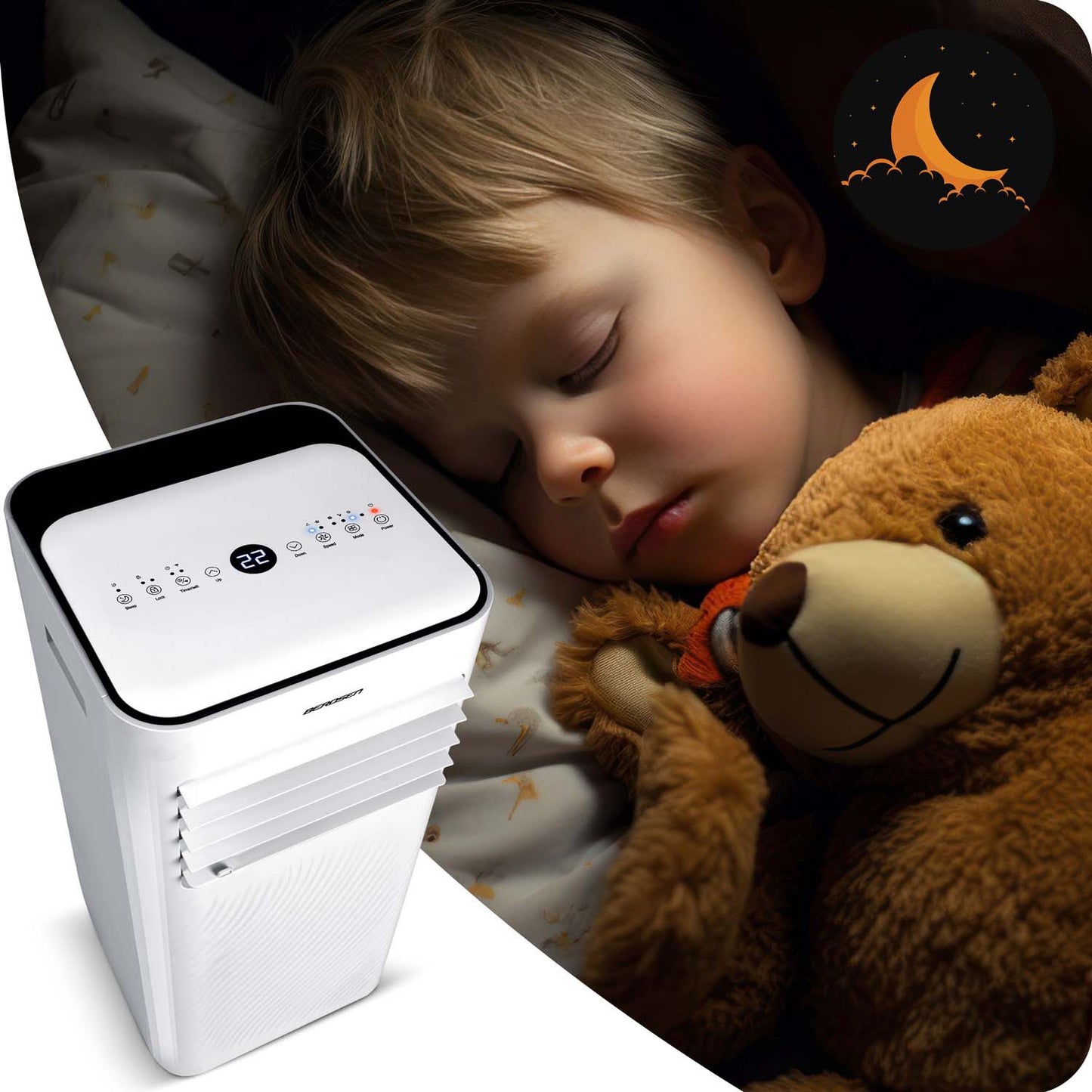 Portable Air Conditioner with Window Seal, 9000 BTU, Remote Control