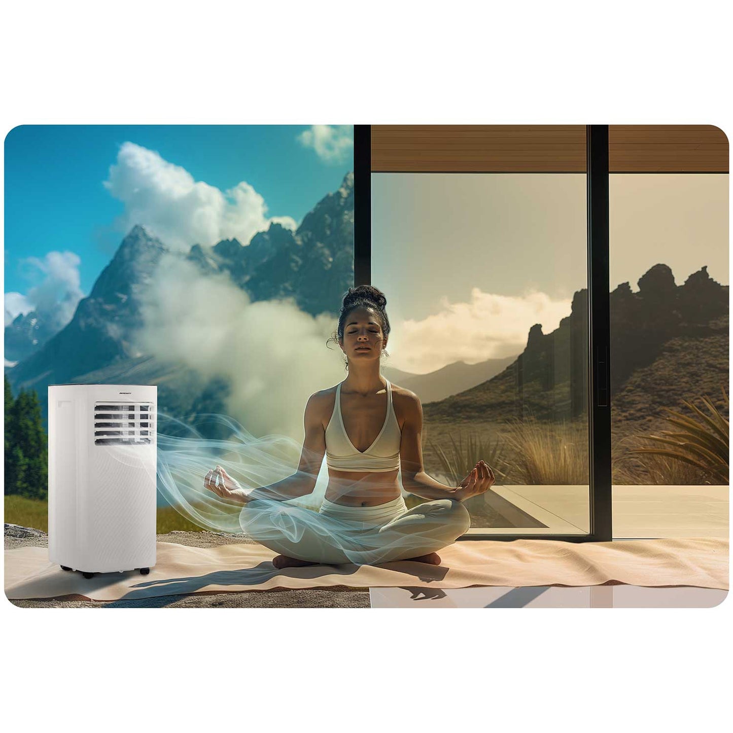 Portable Air Conditioner with Window Seal, 9000 BTU, Remote Control