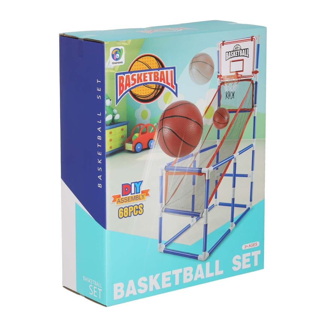 Portable Basketball Arcade Game with 2 Balls & Pump
