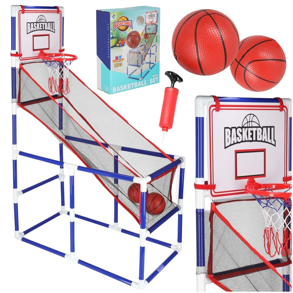 Portable Basketball Arcade Game with 2 Balls & Pump