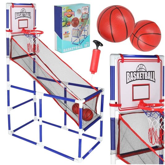 Portable Basketball Arcade Game with 2 Balls & Pump