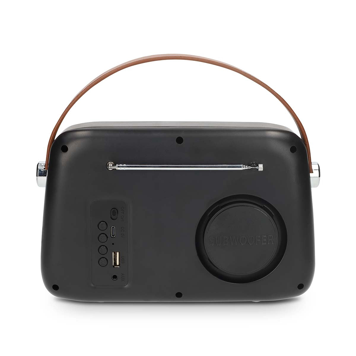 Portable Bluetooth FM Radio, Black, USB & Battery Powered