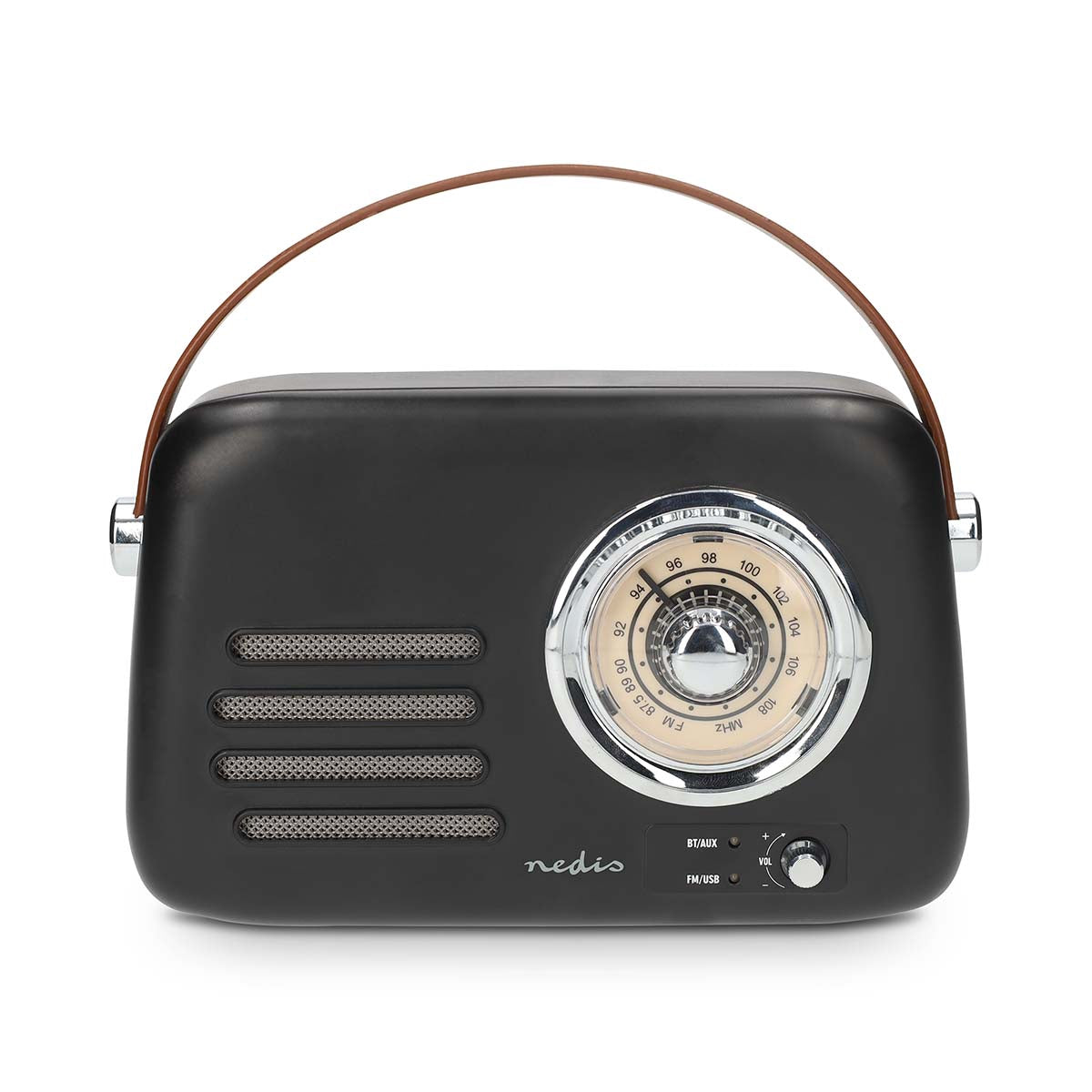 Portable Bluetooth FM Radio, Black, USB & Battery Powered