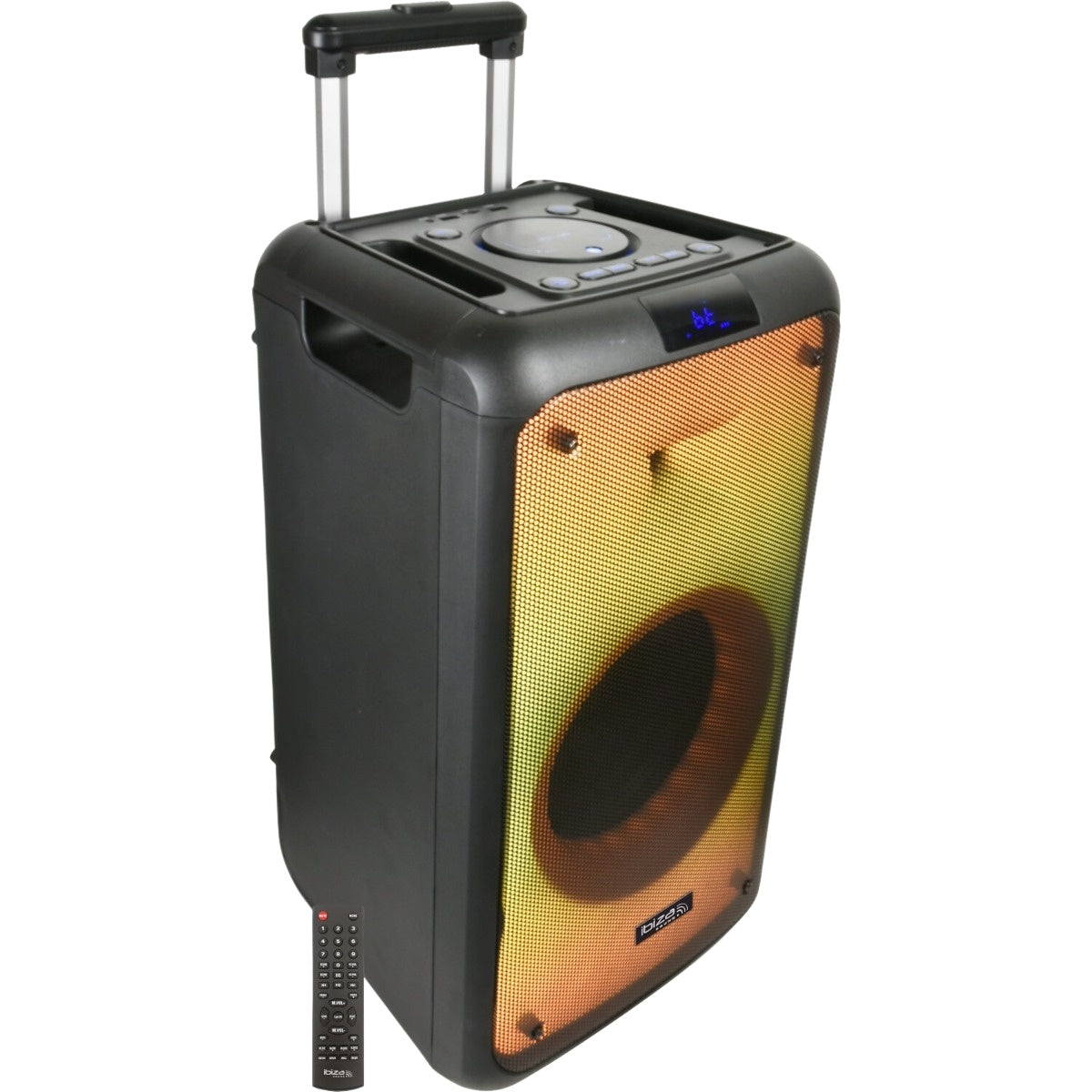 Portable Bluetooth Speaker, 120W, LED Lights, USB/AUX