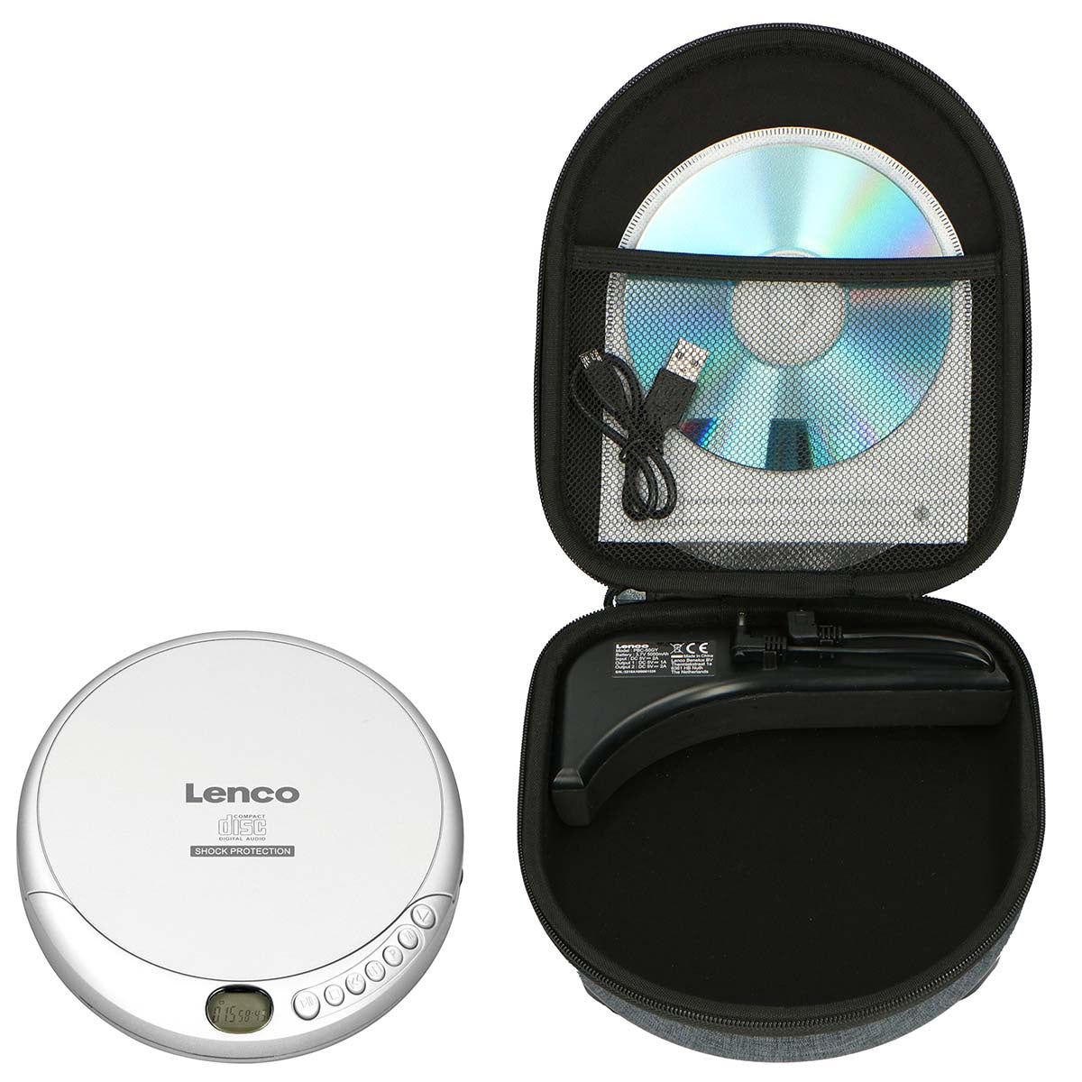 Portable CD/MP3 Player with Anti-Shock & Power Bank Case