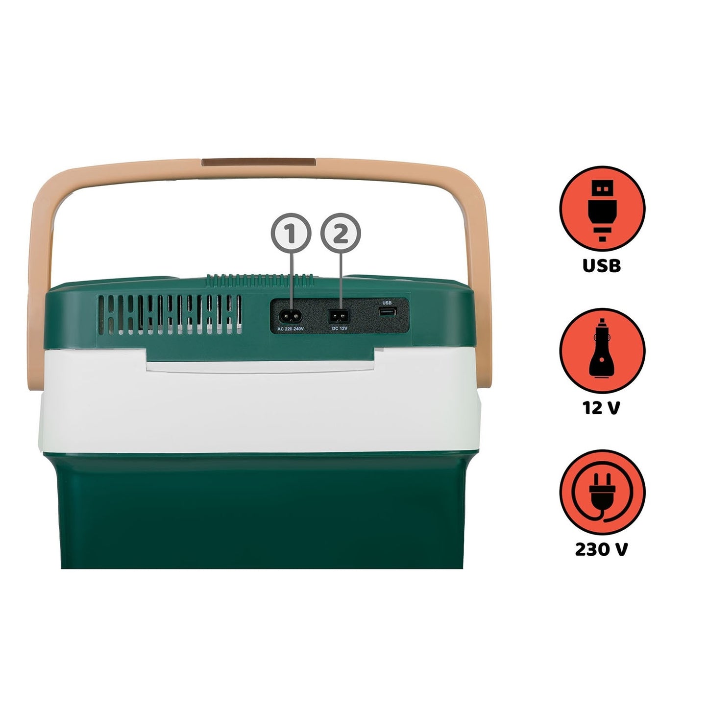 Portable Cooler Box Berdsen Icemax 29 Liter with ECO mode - Green