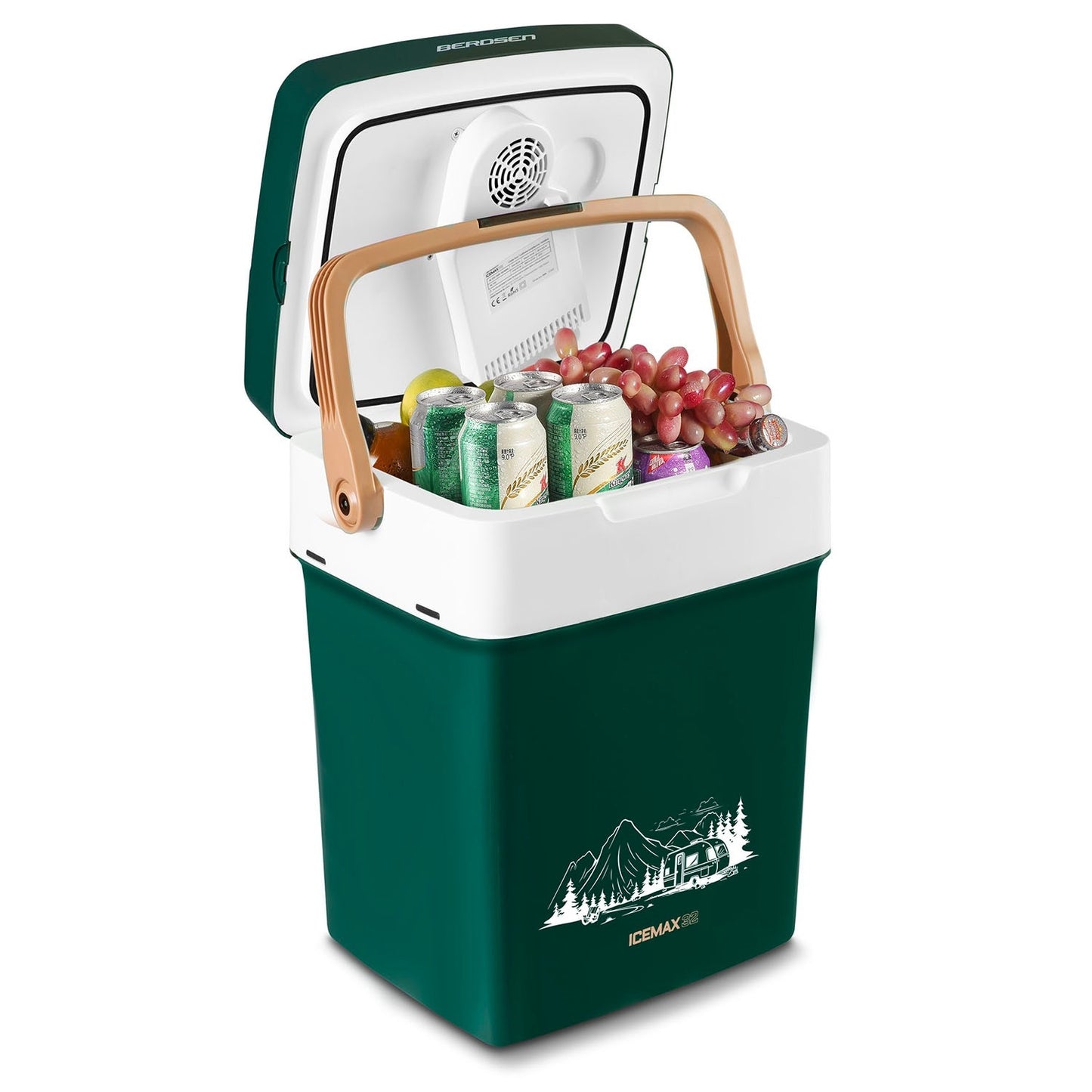 Portable Cooler Box Berdsen Icemax 29 Liter with ECO mode - Green