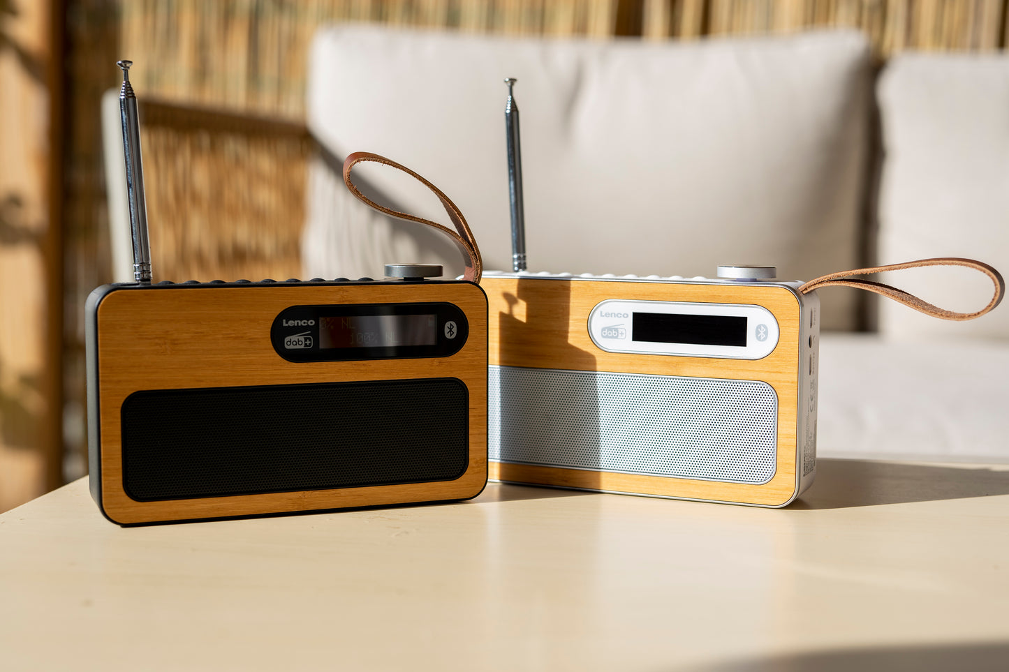 Portable DAB+/FM Radio with Bluetooth, Bamboo, Black