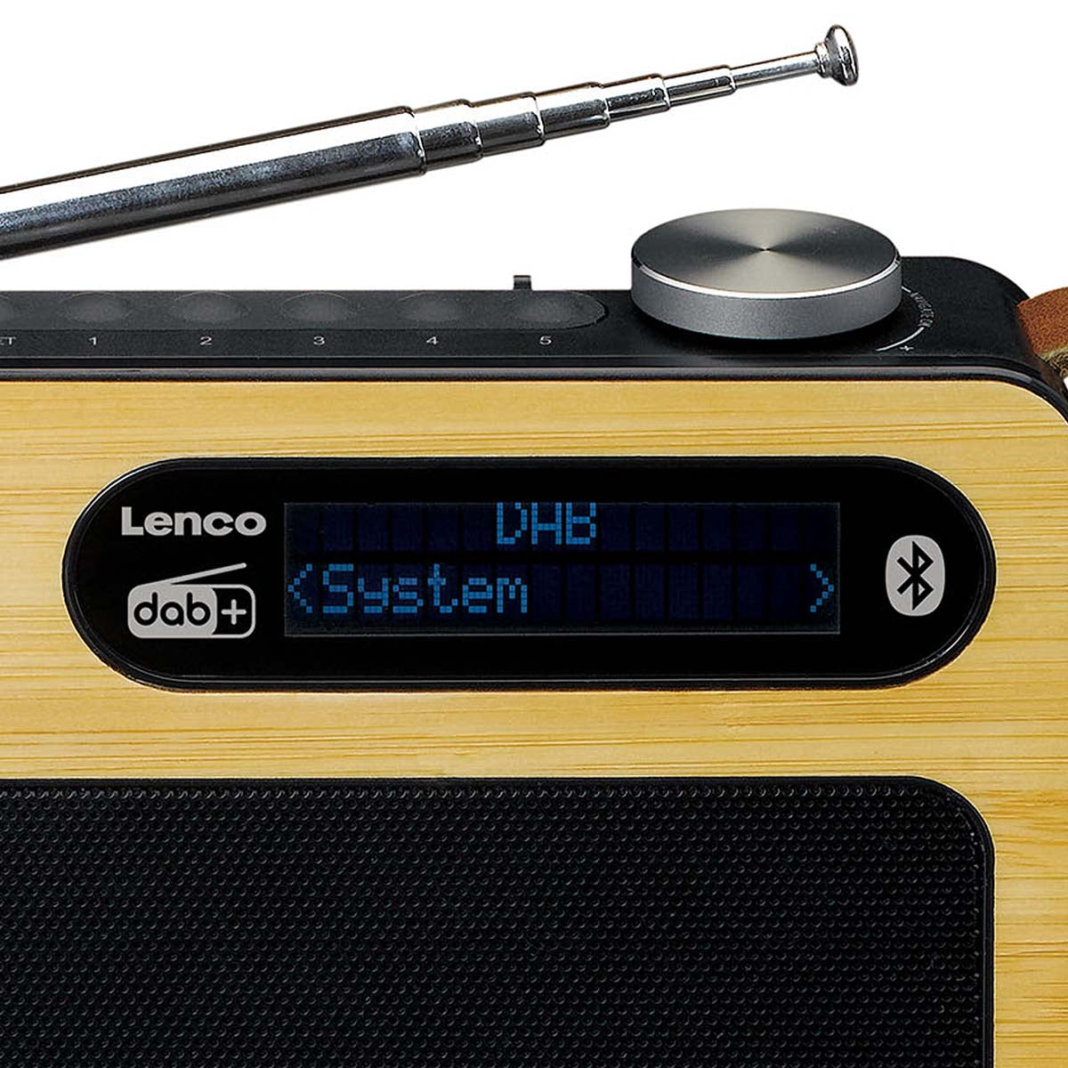 Portable DAB+/FM Radio with Bluetooth, Bamboo, Black