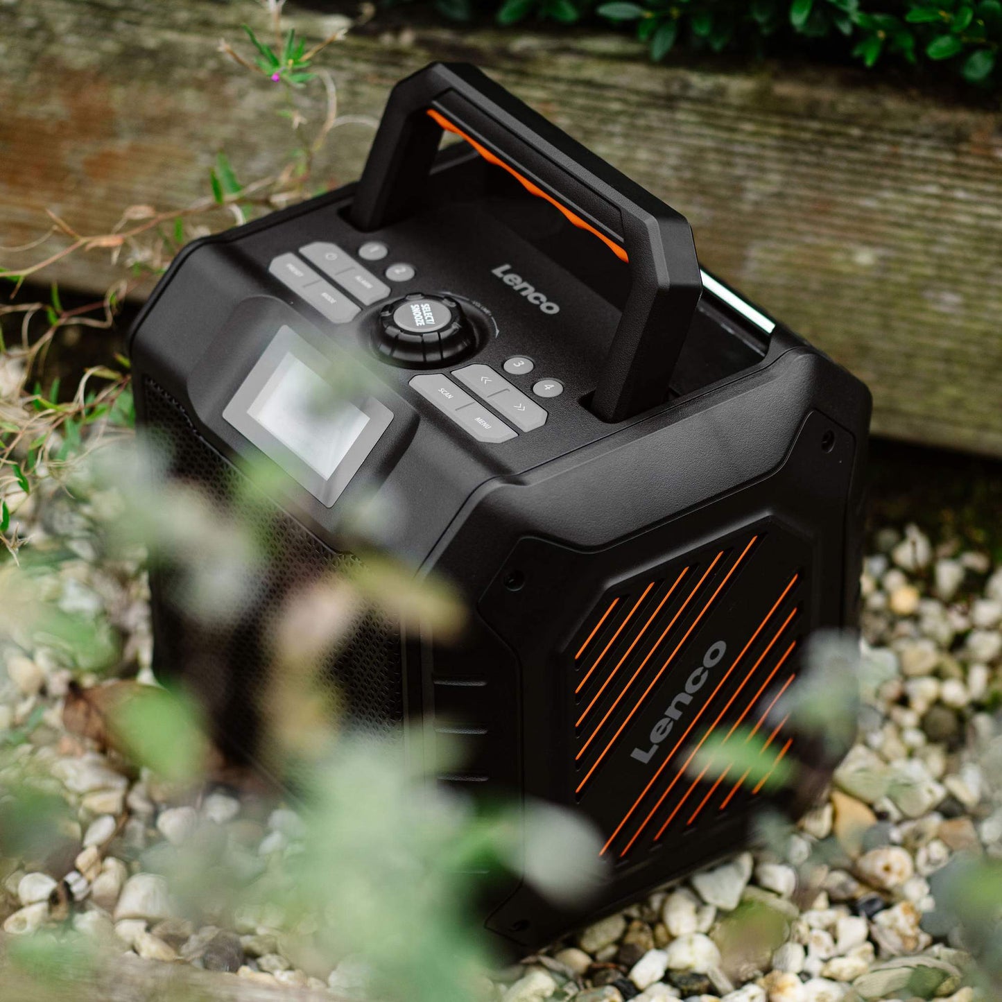 Portable DAB+/FM Radio with Bluetooth, IPX5, 20-Hour Battery