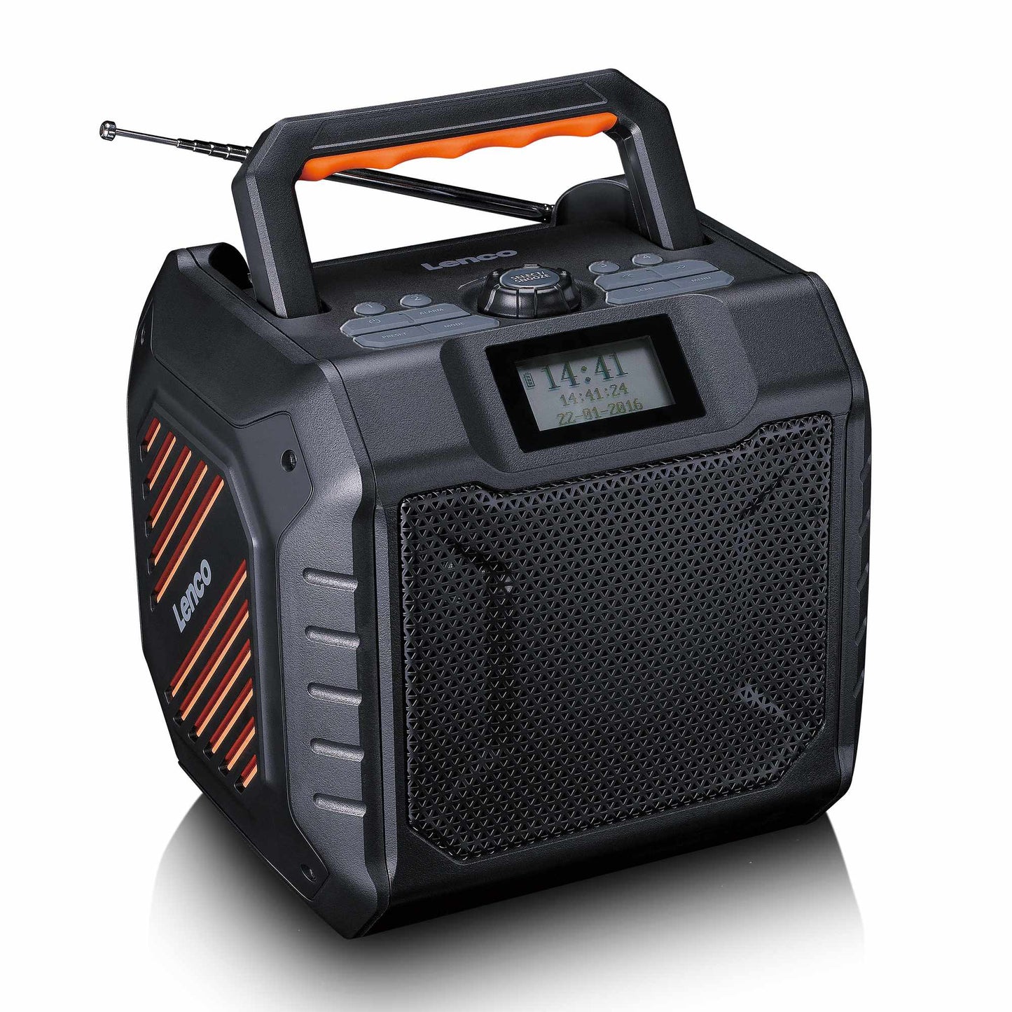 Portable DAB+/FM Radio with Bluetooth, IPX5, 20-Hour Battery