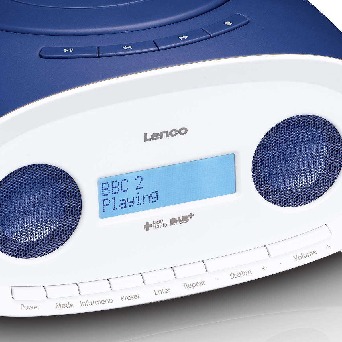 Portable DAB+/FM Radio with CD, USB Player, Blue
