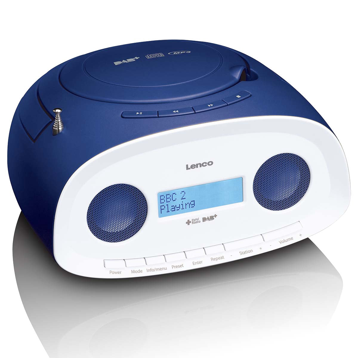 Portable DAB+/FM Radio with CD, USB Player, Blue