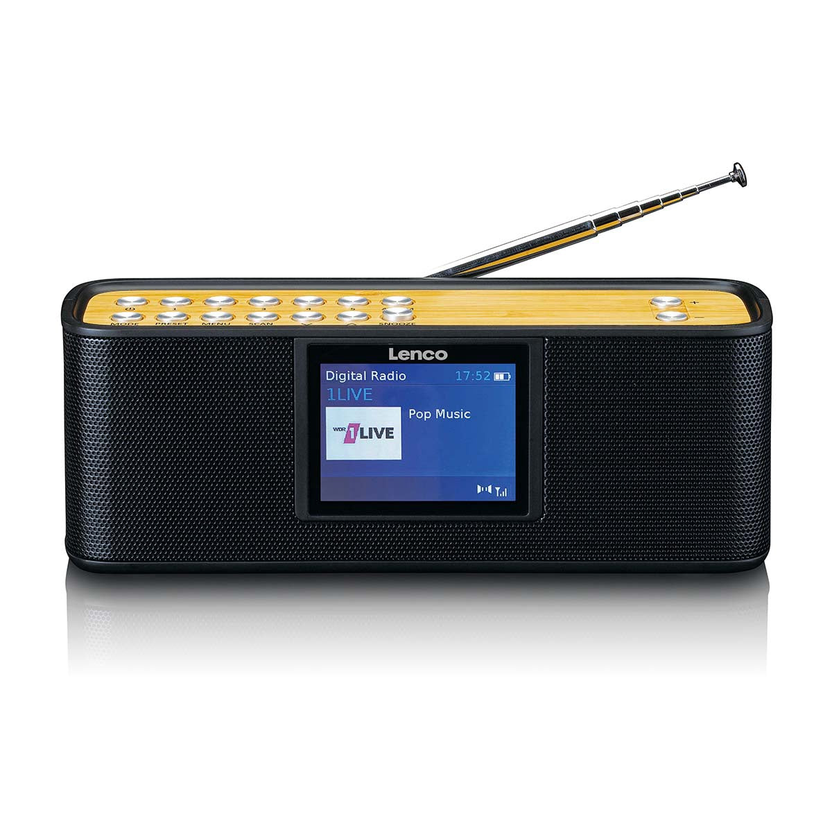 Portable DAB+ Radio with Bluetooth, 2.4" Display, Black