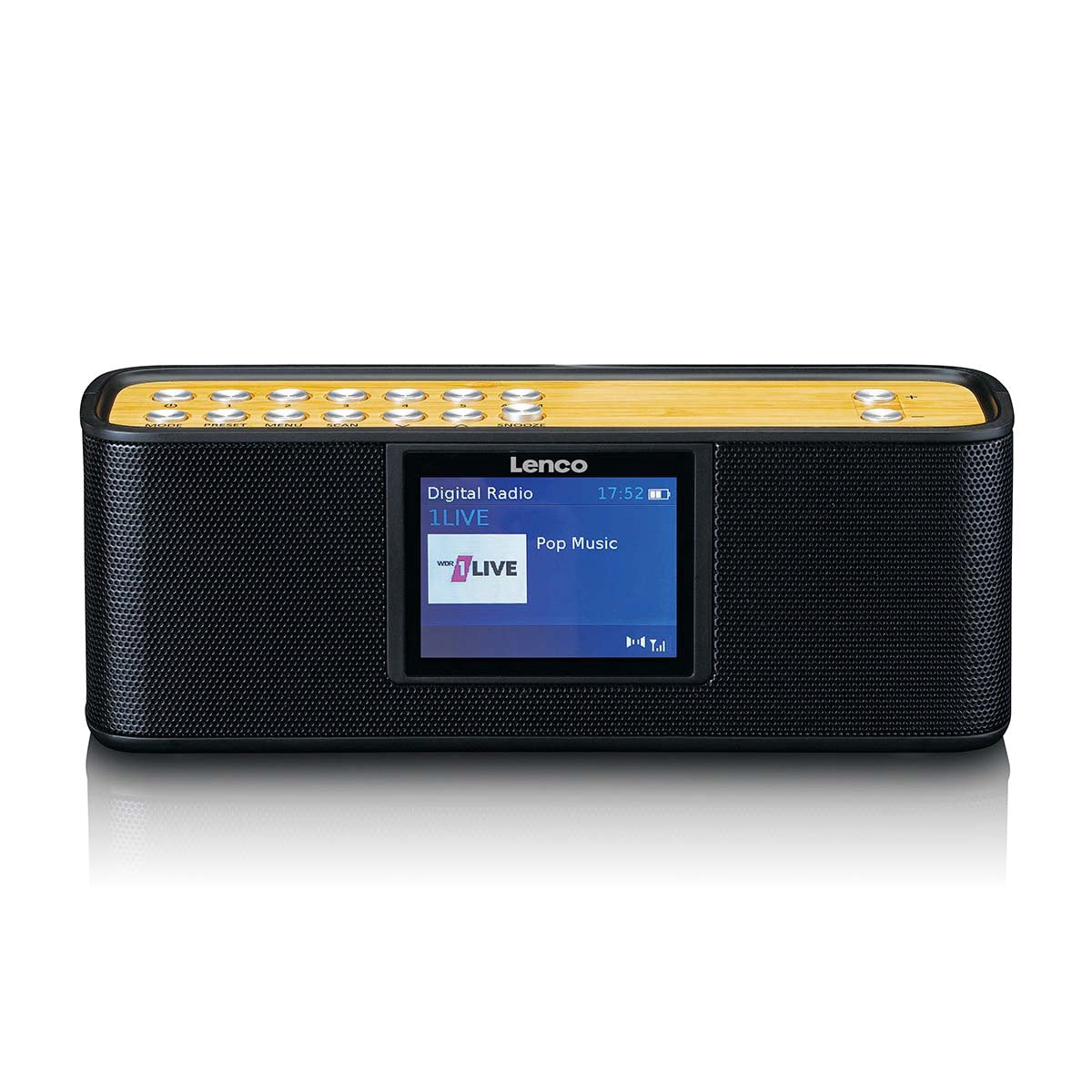 Portable DAB+ Radio with Bluetooth, 2.4" Display, Black