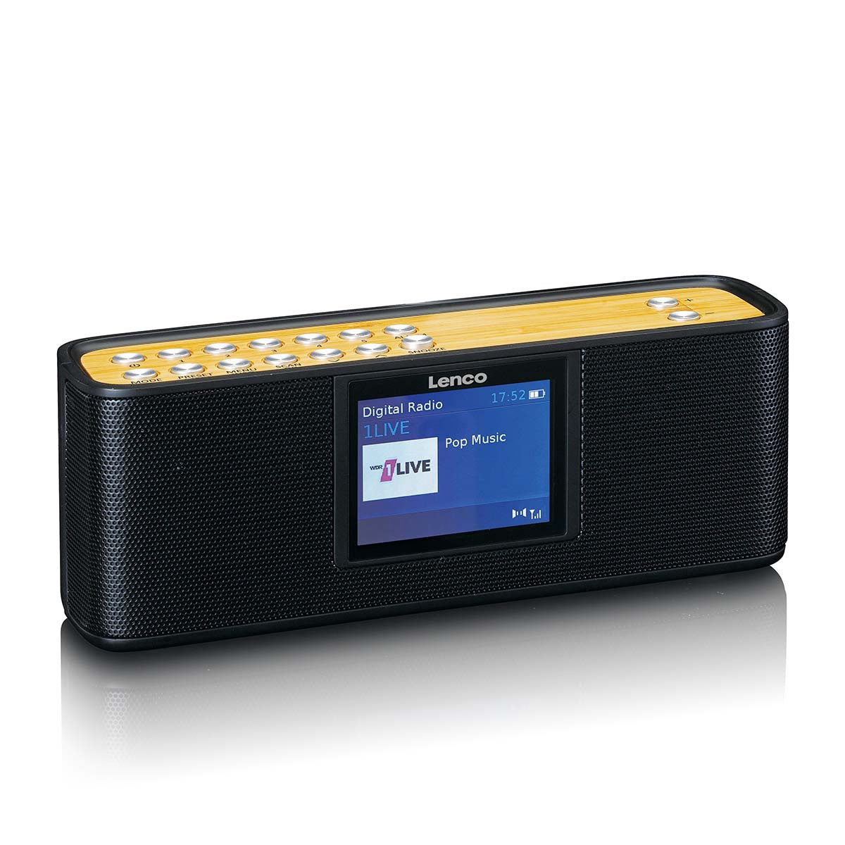 Portable DAB+ Radio with Bluetooth, 2.4" Display, Black