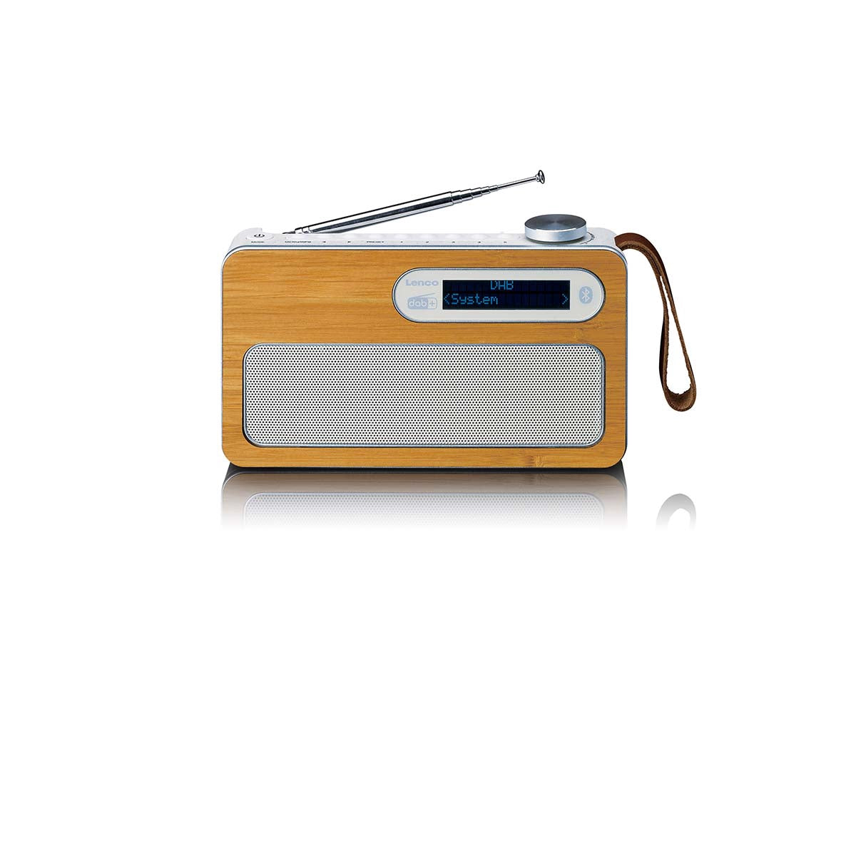 Portable DAB+ Radio with Bluetooth, Bamboo, Eco-Friendly