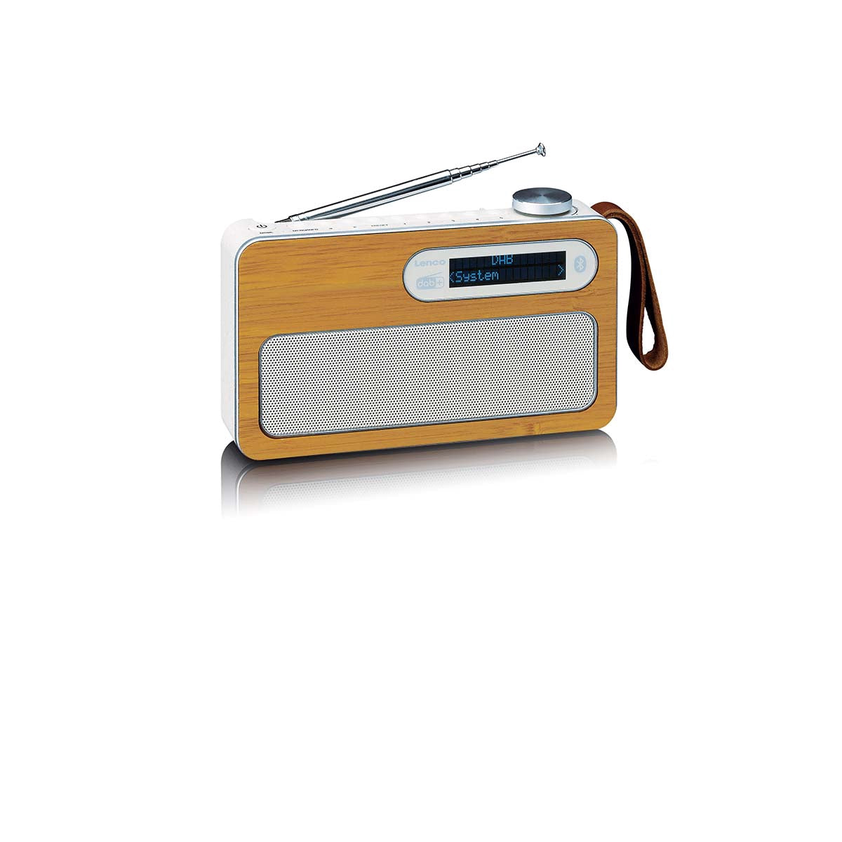 Portable DAB+ Radio with Bluetooth, Bamboo, Eco-Friendly