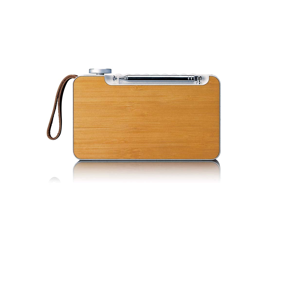 Portable DAB+ Radio with Bluetooth, Bamboo, Eco-Friendly
