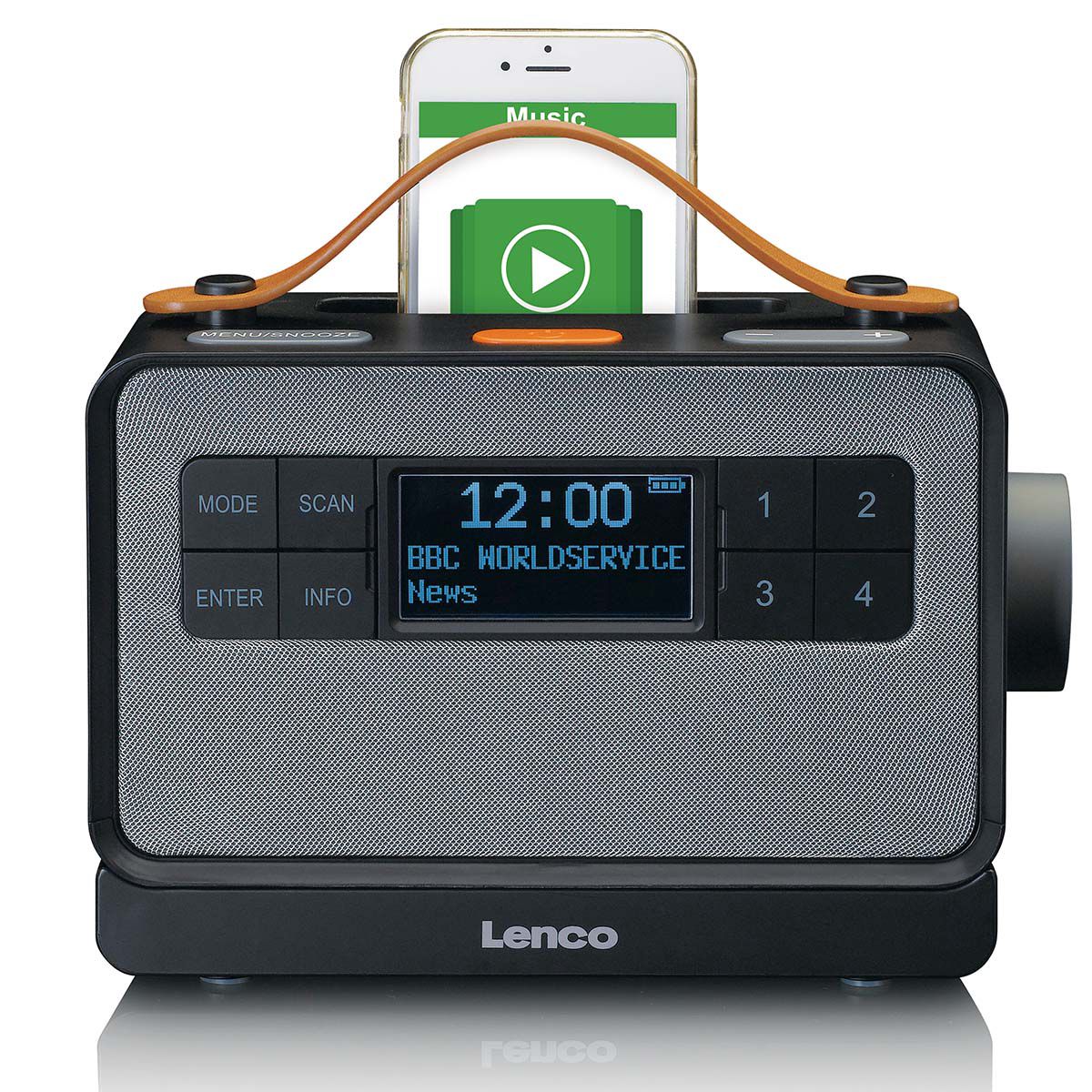 Portable DAB+ Radio with Bluetooth, Easy Mode, Black