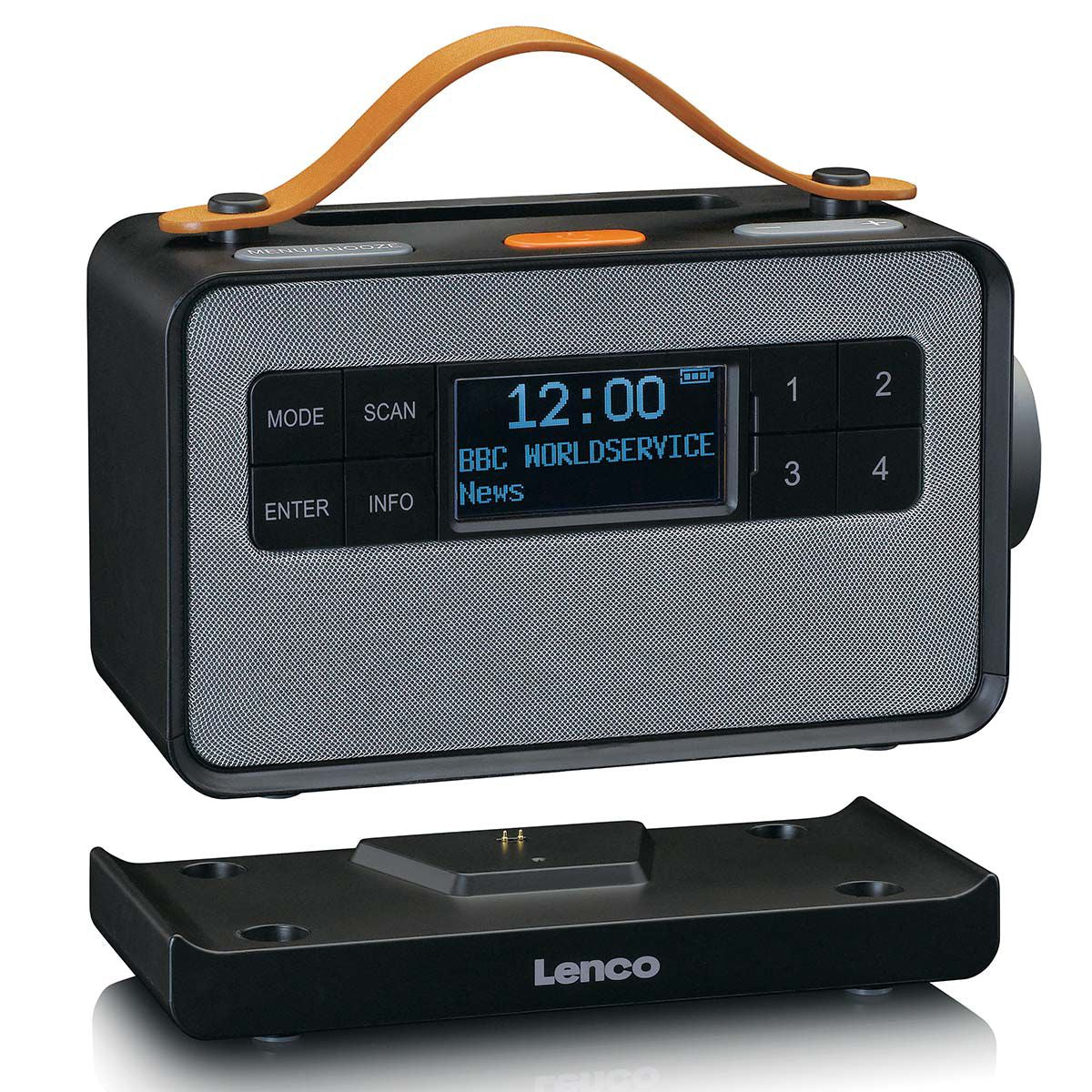 Portable DAB+ Radio with Bluetooth, Easy Mode, Black