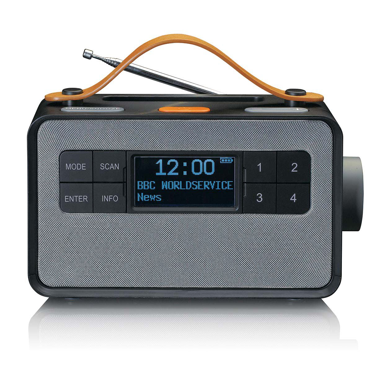 Portable DAB+ Radio with Bluetooth, Easy Mode, Black