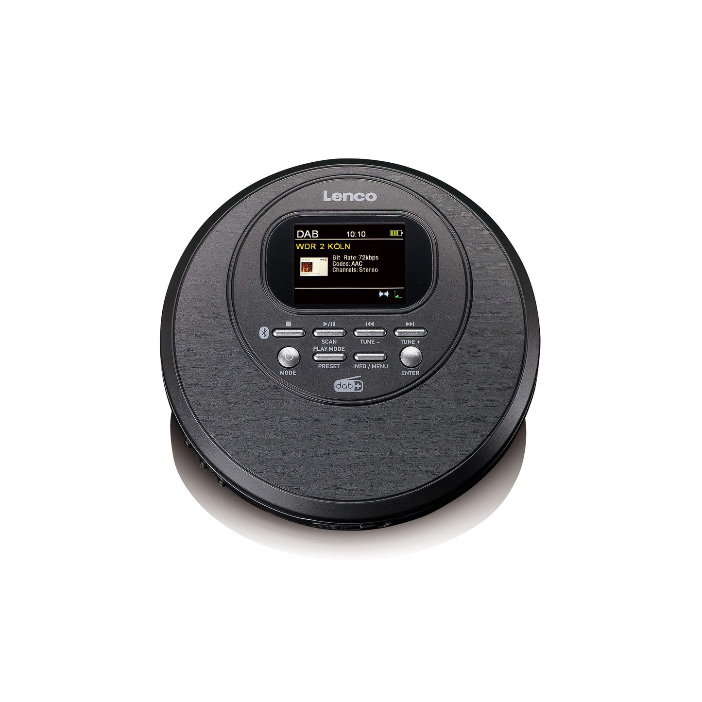 Portable Discman with DAB+, Bluetooth, TFT Screen, Black