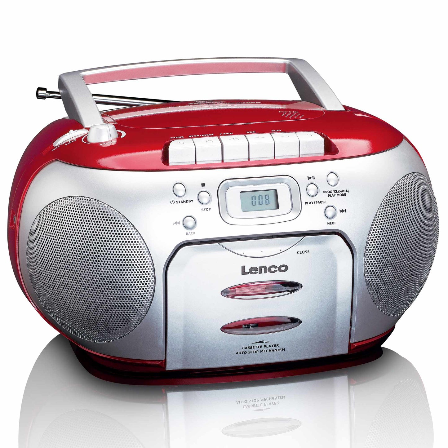 Portable FM Radio CD Cassette Player with Headphone Jack