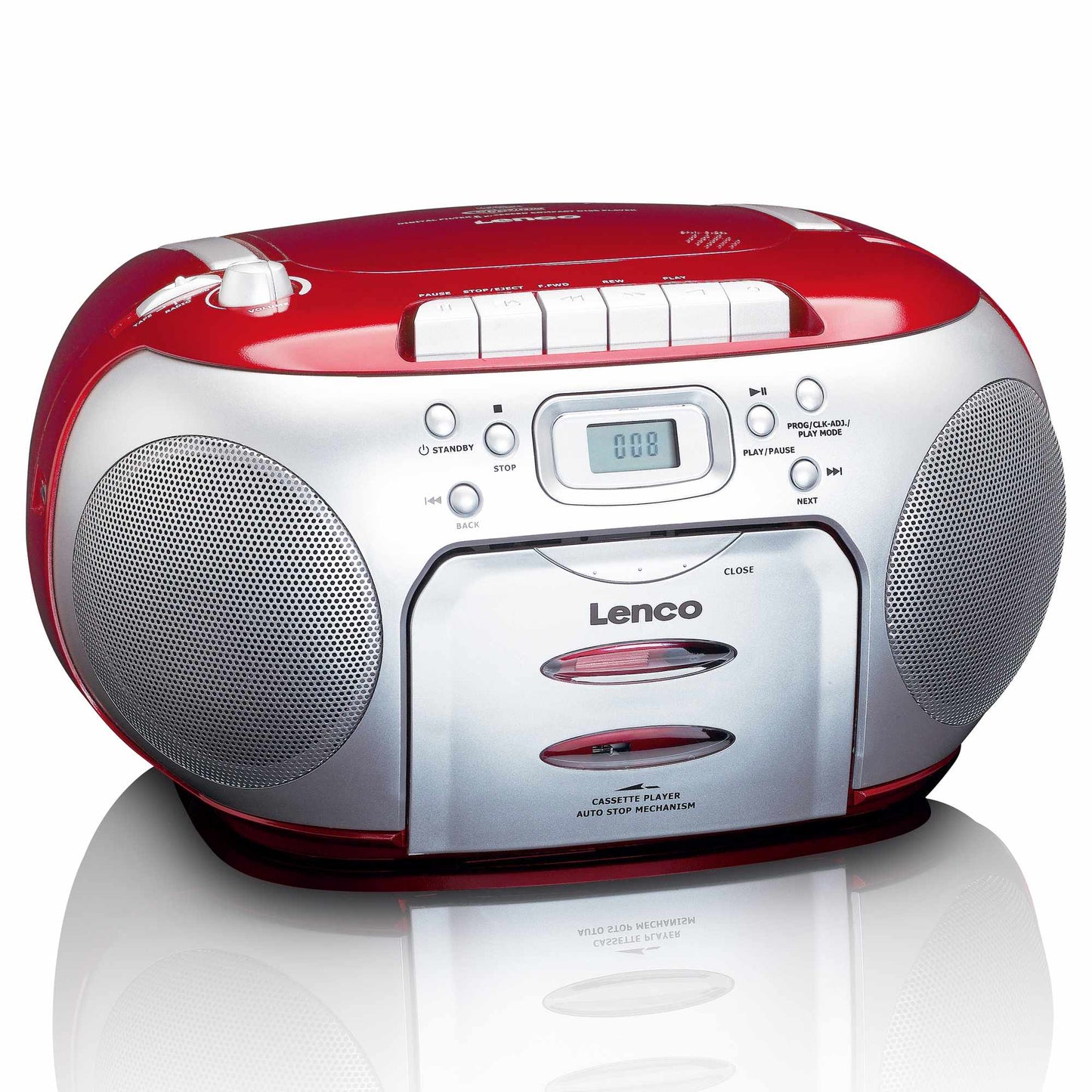 Portable FM Radio CD Cassette Player with Headphone Jack