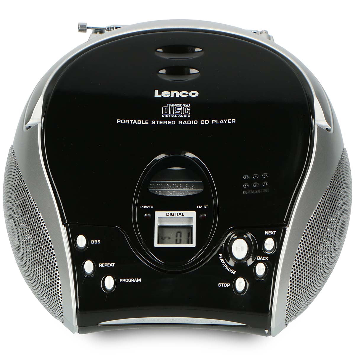 Portable FM Radio CD Player with Handle, 7 Colors