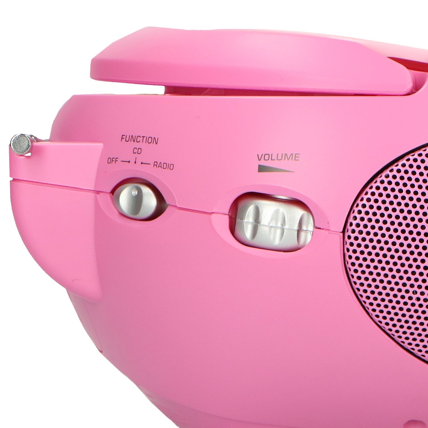 Portable FM Radio CD Player with Handle – Pink