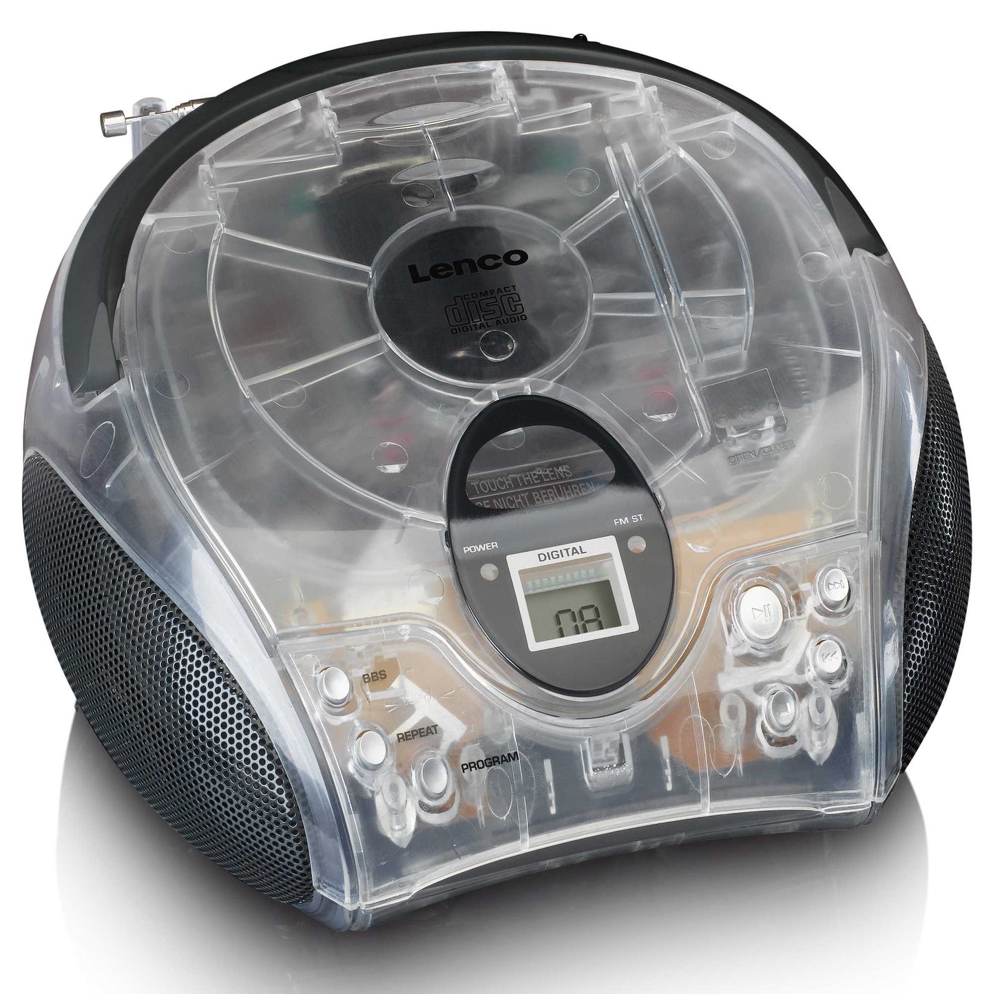 Portable FM Radio CD Player with Handle, Programmable Memory