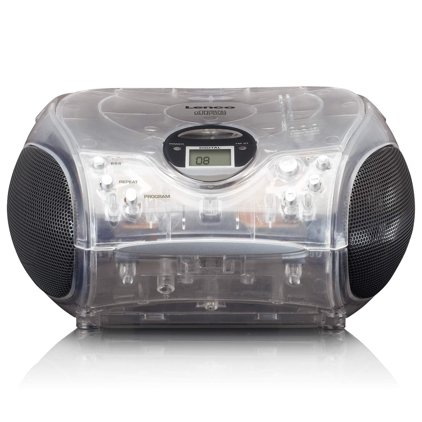 Portable FM Radio CD Player with Handle, Programmable Memory