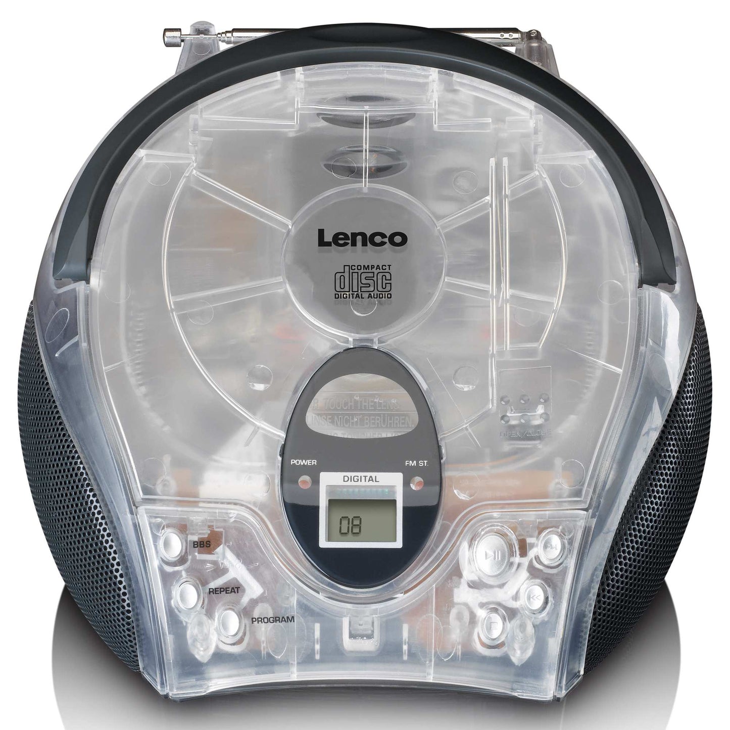 Portable FM Radio CD Player with Handle, Programmable Memory