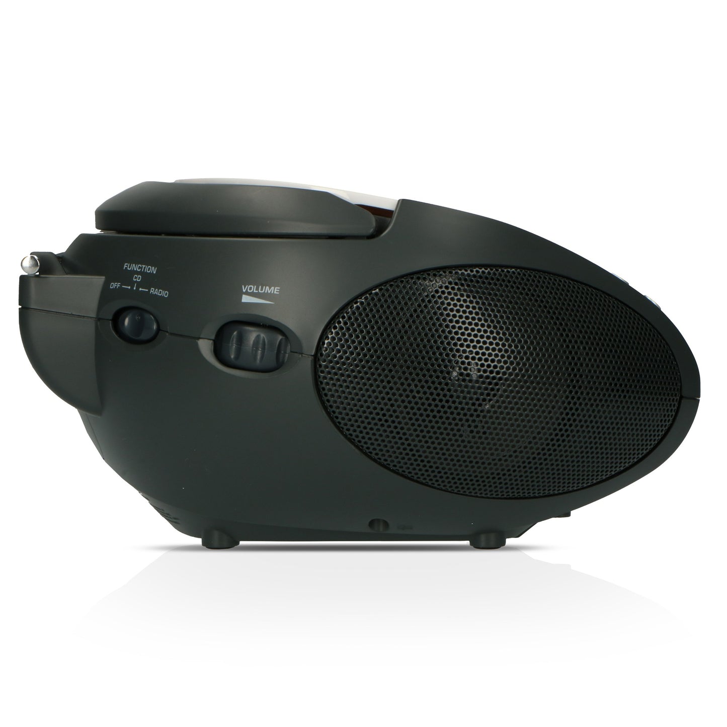 Portable FM Radio CD Player with Handle – White