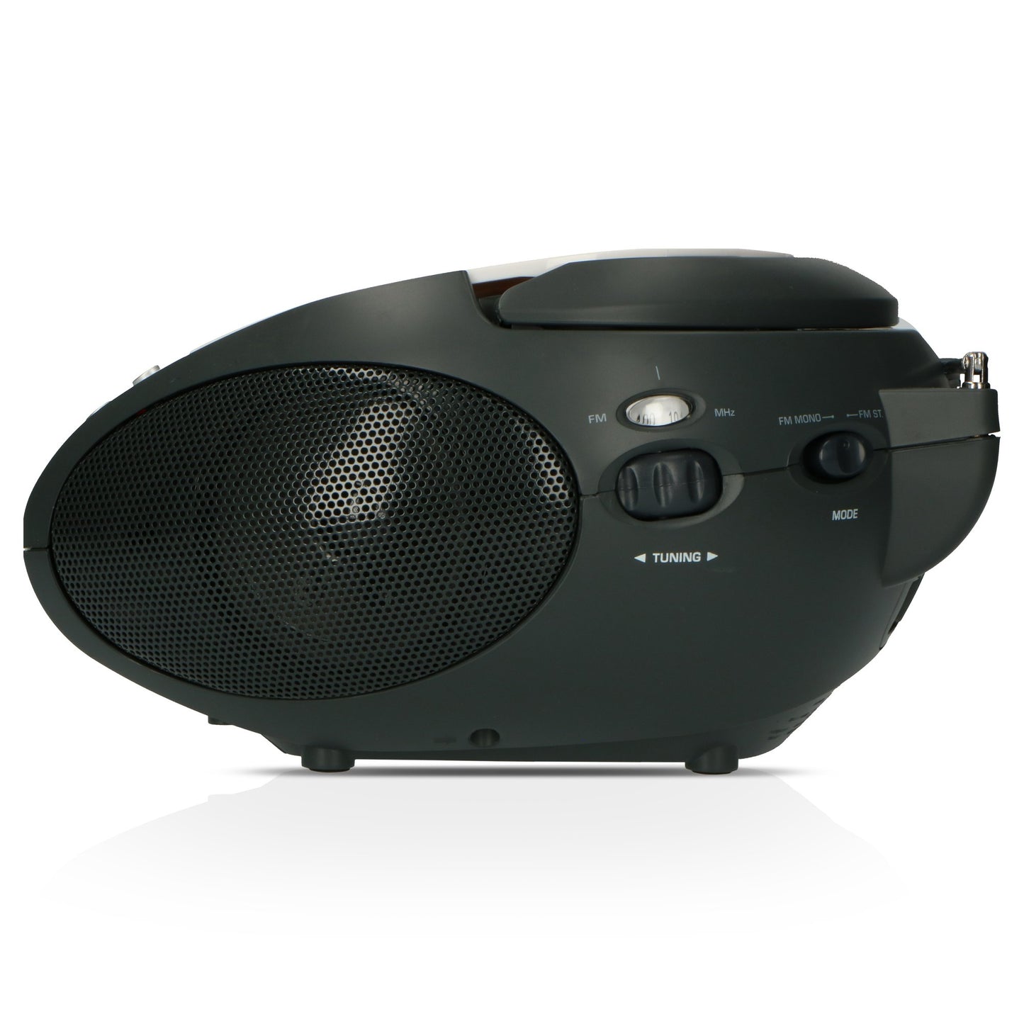 Portable FM Radio CD Player with Handle – White